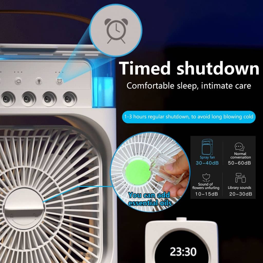 PORTABLE 3-IN-1 AIR CONDITIONER FAN AND COOLER- INSTANT COOLING FOR HOME AND OFFICE